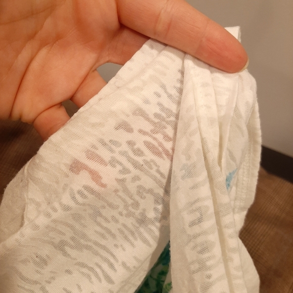 CHAUS SPORT Burnout Tee Short Dolman Sleeve Floral Leaf Print Summer Vacation - Picture 12 of 12